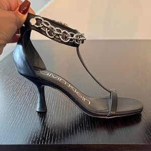Calvin Klein Black Chain Detail Heels